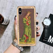 Taro kortelių skaitymo meno telefono dėklas, skirtas iPhone 11 12 13 14 Pro XS XR X Max 7 8 6 6S Plus Mini + 5 SE modeliui pritaikytas Coque iPhone 11