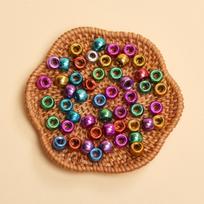 50 Pcs 5.5mmx8.5mm Acrylic Beads With Big Holes For Girls To Make DIY Art And Craft Supplies