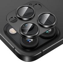 Grūdinto stiklo metalinis fotoaparato objektyvo apsauginis dangtelis skirtas iPhone 16 15 Pro Max 14 Plus 13 Mini 15Pro 15Plus 14Pro 14Plus 13Pro Apsaugos telefono priedai For iPhone 15 juoda