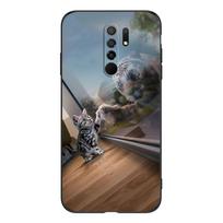 Skirta Xiaomi Redmi 9 dėklas Minkštas silikoninis telefono galinio dangtelio dėklas Redmi 9 dėklui 6,53 colio; dėklas juodas tpu dėklas liūtas vilkas tigras drakonas redmi 9 gray