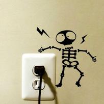 Sieninis jungiklis Lipdukas Dekoracija Individualumas Skeletas Sienos lipdukas