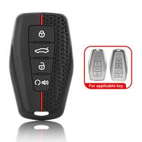 Silikoninis automobilio rakto dėklas, skirtas Geely Coolray X6 Geometry C Emgrand Global Kulrey Hawk GX7 Okavango Smart Remote automobilių priedams juoda