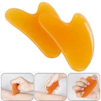 Gua Sha grandiozinis masažo įrankis kūno masažuoklis Guasha akupunktūros grandiklis kūnui orange