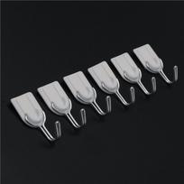 6 vnt. Praktiški vonios durų kabliukai Sieninis pakabukas Skrybėlių Krepšio Raktų Lipnūs Plastikiniai Palto Kabliukai 6pcs gray