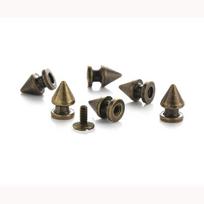 20 rinkinių 8x12mm dėmių kūgio nagų galvutė Rivet Bullet Punk smaigaliai tinka odiniai rankdarbiai krepšiai apyrankės drabužiai batai apykaklės Nailhead DIY 20pcs bronza