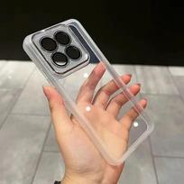 Skirta Xiaomi 14T Pro Kameros Apsauga Objektyvo Plėvelė Minkštas TPU Telefono Dėklas Skirta Xiaomi 13T 12 T 11T Pro Mi14 T Skaidrus Silikoninis Galinis Dangtelis For Xiaomi 14T Pro balta