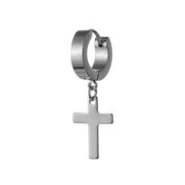 1vnt Unisex nerūdijančio plieno pankų vyriškas juodas segtukas ant auskarų geometrijos trikampis žvaigždės pakabukas kabantys auskarai moteriški gotikiniai papuošalai 09