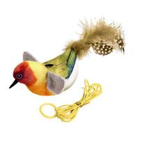 Chirping Bird Cat žaislas, interaktyvus modeliavimas, elektrinis paukščių prisilietimas, aktyvuojamas pliušinis paukščių katės erzintuvas, skirtas kambarinėms katėms ir šunims C
