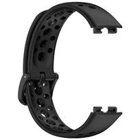Huawei Band 9 silikoninis dirželis: Kvėpuojantis porėtas dizainas apyrankei 8 Huawei Band 8/9/10 Strap juoda