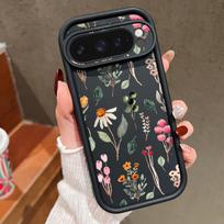 Floral Pattern Shockproof Case For Google Pixel 9 Pro XL 8 Pro 8A Matte TPU Soft Lens Protection Phone Cover Google Pixel 9 juoda