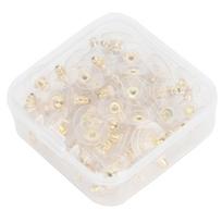 100Pcs Earring Backs Replacement Pierced Backing Stopper Boxed DIY Material Jewelry Accessories