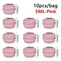 10 vnt. Aliuminio skardinės dėžutė kremui, balzamui, nagų lakui, žvakei, kosmetikai. Tuščia 5ML/10ML/15ML, apvali 10pcs white