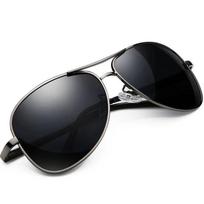 Vyriški poliarizuoti spalvą keičiantys retro vairavimo akiniai nuo saulės Standard Black-Gray Lens gray