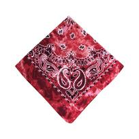Medvilninė nauja kaklaraištis nudažyta galvos skara Paisley Scroll Bandanna Tie-Dyed Square One Size raudona