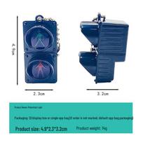 Mini LED eismo šviesoforo raktų pakabukas blue