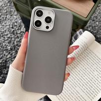Vegan Leather Phone Case for iPhone 11 13 16 Pro Max iPhone 12 14 15 Pro Max Samsung S24 A55 S23 A05 A54 A06 S22 A15 Redmi 13C 14C Note 13 11 C65 10C iPhone 13 pilka