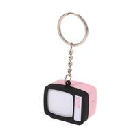 Mini senovinis televizoriaus rinkinys raktų pakabuko modeliavimas LED garso televizoriaus modelio raktų pakabukas Kūrybiškas televizorius raktų laikiklis, pakabinamas automobilio raktų pakabukas