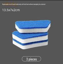 Daugiafunkcinis ilgos rankenos vonios ir plytelių šepetys su keičiama galvute Replacement sponge 3 pieces balta
