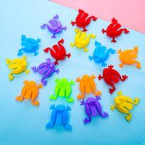 24 vnt. Spalvingos Mini Šokinėjančios Varlės - Plastikiniai Žaislai Pirštams Smagiam Mokymuisi ir Vakarėlių Dovanėlės, Idealios Gimtadienio Dovanos 24pcs