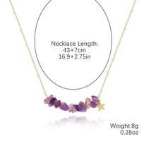 Europietiškas ir amerikietiškas bohemiškas spalvoto žvyro natūralaus akmens vėrinys moterims - vasaros papuošalas