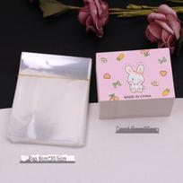 Rankų darbo papuošalų ir plaukų segtukų etiketės kortelė - 8cm x 10cm užkandžių pakuotės lankstoma kortelė