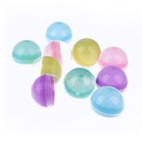 10 vnt. 45 mm plastikinės PP žaislų kapsulės pusiau permatomos spalvotos apvalios staigmenos kamuolys lengvai atidaromas užrakinamas pramogos pardavimo automatui One Size