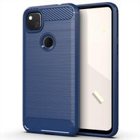 Google Pixel 4A 4G telefono dėklas, smūgiams atsparus matinis galinis dangtelis, skirtas pixel4a 4g google, minkštas silikoninis apsauginis telefono dėklas For Pixel 4A 4G mėlyna