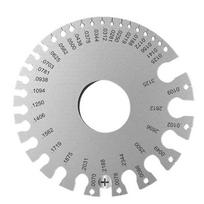 652F Nerūdijančio plieno 0-36 apvalus AWG SWG vielos matuoklio storio matavimo lakštas Skersmuo Metalinis mašinisto matavimo plokštelė Liniuotė Pack of 1