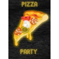 Neon Poster Pizza Burger HD Pictures Canvas Paintings And Prints Wall Art For Living Room Home Kitchen Decor Frameless Gifts 21cm×30cm NoFrame