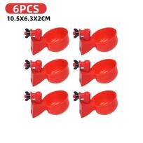 Vištienos gėrimo puodelis Automatinis girtuoklis vištienos tiektuvas Plastikinis paukštienos girdytuvas Geriamojo vandens tiektuvas viščiukams Ančių žąsų putpelių 6PCS