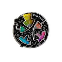 Spalvotas Fidget emalinis segtukas 20 spalvų Fidget ratukas-suktukas menininkams 3 viename segtukas raktų pakabukas magnetukas nerimo malšinimui 1pc A black