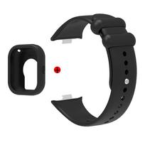 Skirta Redmi Watch 4 dirželiui 2 viename laikrodžio apyrankei + dėklui, vienos spalvos minkšto silikono rinkinio apyrankės keitimo laikrodžio priedai For Redmi Watch 4