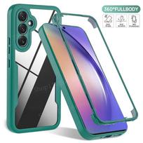 360 Pilnos apimties telefono dėklas Samsung Galaxy A56 A54 A36 A55 A16 A15 A35 A25 A53 A51 A34 A33 A32 A24 A23 A22 A14 A13 5G Funda Galaxy A54 5G&For Samsung žalia