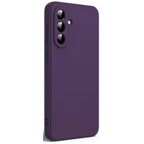 Skysto silikono dėklas Viso kūno kameros apsaugos dėklas Dangtelis Silikoninis skysto silikono dėklas Tamsiai violetinis Samsung Galaxy A56 Galaxy A56 tamsiai violetine spalva