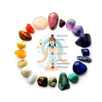 7vnt. / Rinkinys Natūralus jogos poliruotas energetinis akmuo Chakra Reiki gydymas beige