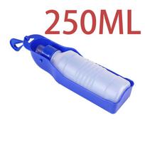 Šuns vandens butelis sulankstomas gertuvas plastikinis nešiojamas vandens butelis naminiams gyvūnams lauke kelionėms geriamojo vandens lesalas dubenėlis šunims 250ml mėlyna