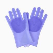 Virtuvinės indų plovimo pirštinės Silikoninės buitinės valymo pirštinės 1 pair violetinė