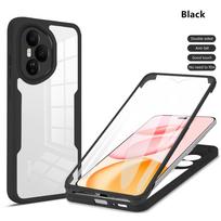 Viso kūno apsaugos smūgiams atsparus dėklas, skirtas Honor 400 Pro Honor 400 Lite 5G, su integruotu ekrano apsauginiu stiklu Fundas Coque Capa Honor 400 Lite raudona