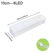 LED judesio jutiklio šviesa Belaidė LED naktinė lemputė C tipo įkraunama lemputė Spintelės Drabužių spintos Lempa Laiptų Apšvietimas Virtuvei 10CM