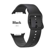 Kvėpuojantys silikoniniai dirželiai Samsung Galaxy watch 8 44mm 40mm Classic 46mm Pakeičiama sportinė apyrankė correa Galaxy watch priedams Watch8/8Classic（20mm） juoda