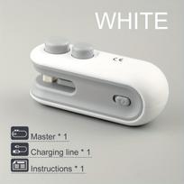 1 Užkandžių pakavimo maišelio sandarinimo mašina, USB įkrovimo maža buitinė sandarinimo mašina, nešiojama mini sandarinimo mašina, rankinio spaudimo plastiko sandarinimo mašina 1pcs balta