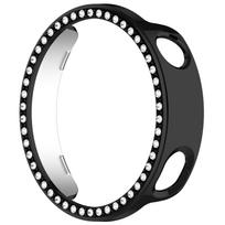Bling PC Tuščiaviduris Apsauginis Dėklas Xiaomi Watch S4 41mm Deimantinis Krištolinis Dėklas Kietas Dangtelis Apsauginis Laikrodžio Korpusas Madingas Buferis juoda
