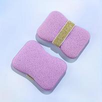 1pc of Soap That Can Be Put In The Soap - Soap Bag - Bathing Sponge - Bath Ball - Scrubbing Sponge - Super Soft Scrubbing Sponge Coarse Surface Style violetinė