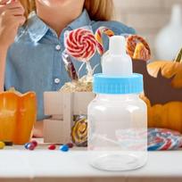 12 vnt. Mini plastikinė pieno spenelio buteliuko saldainių dėžutė vakarėliui, festivaliui, saldainių buteliukas  (Mėlyna)