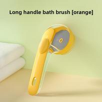 Dog, Cat, Pet Long-handled Bath, Hair Washing, Combing Brush, Hair Grabber, Liquid Head Cleaning, Massage and Shampoo Brush geltona