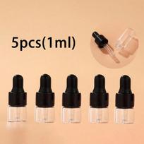 1ML Essential Oil Glass Dropper Empty Bottle Sample Bottle, With Glass Pipette Dropper, Used For Eye Dropper Essential 5-pack juoda
