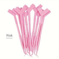 10Pcs/bag Eyelash Perm Wands Y Brushes Eyelash Lifting Kit Curlers Curl Eye Lash Extension Tool Lash Clean Comb rožinė