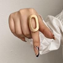 Mada Elastinė Virvė Reguliuojami Žiedai Moterims Vyrams Netaisyklingi Geometriniai Matiniai Stambūs Aukso Spalvos Piršto Žiedas Pakabukas Papuošalai