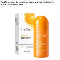 SADOER Vitamin C rutulinis dezodorantas - Gaivus kvapas, 50ml |, Ilgalaikis gaivumas ir apsauga nuo kvapo pažastims, pažastims, pėdoms ir visam kūnui 50ML