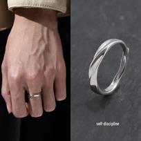 Möbius vyriškas reguliuojamas minimalistinis žiedas – Madingas aukščiausios klasės rodomojo piršto dizainas Self-regulating Ring Size 7